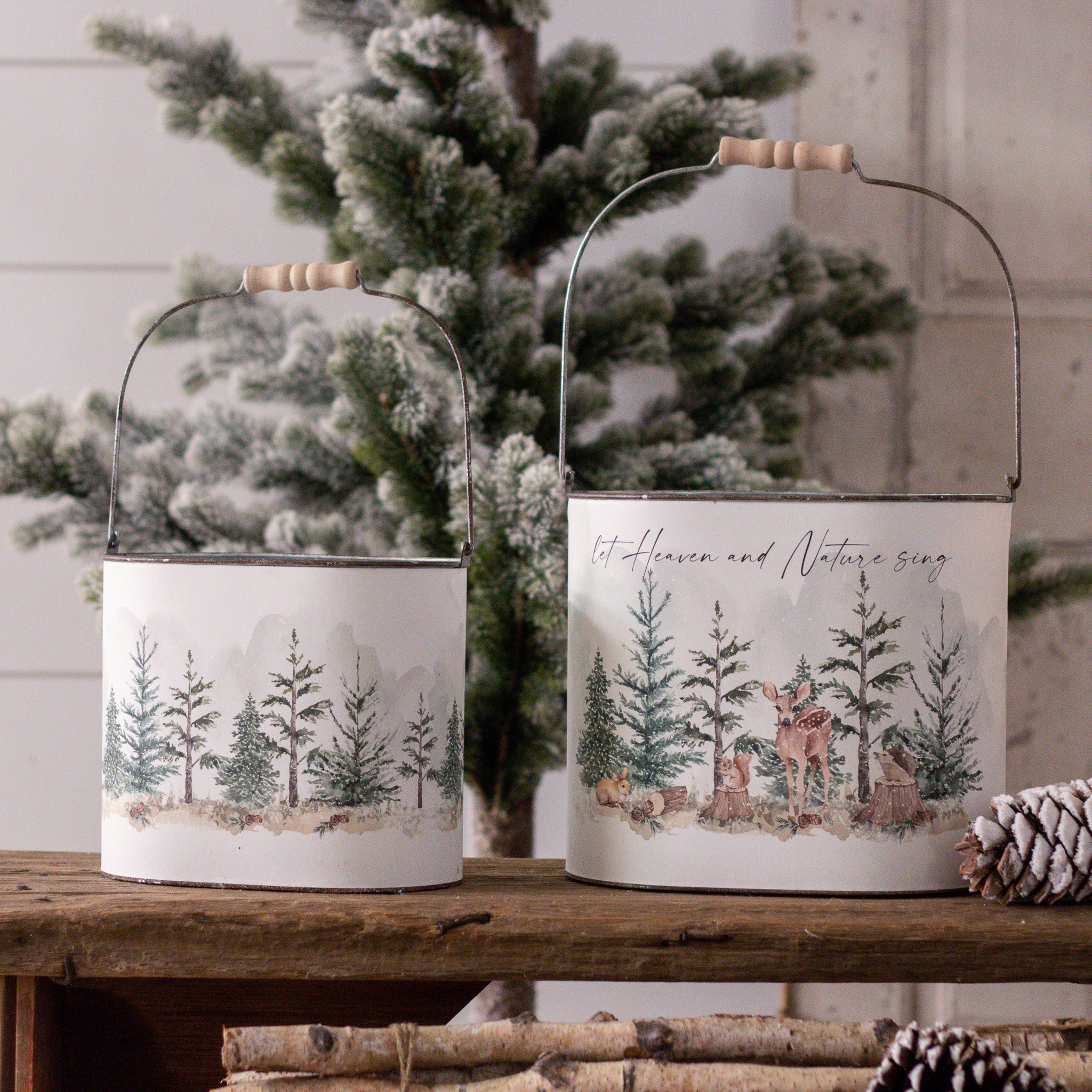 Winter Animals In Forest Tins