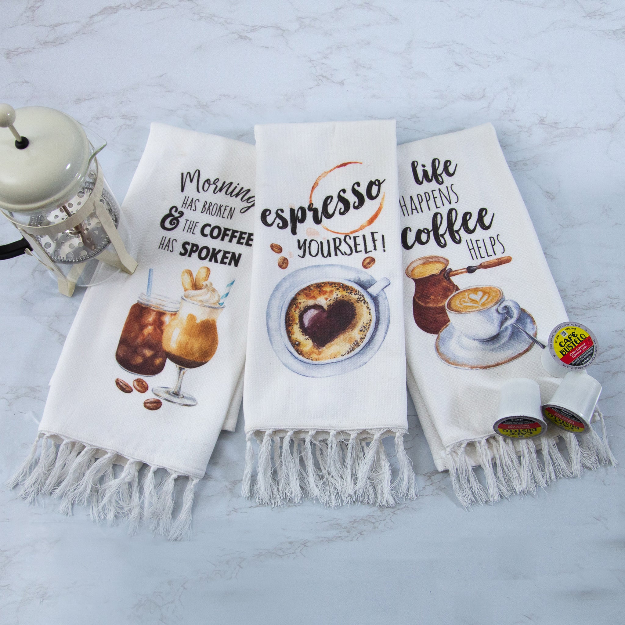 Terry Cloth Kitchen Towel - Freshly Brewed