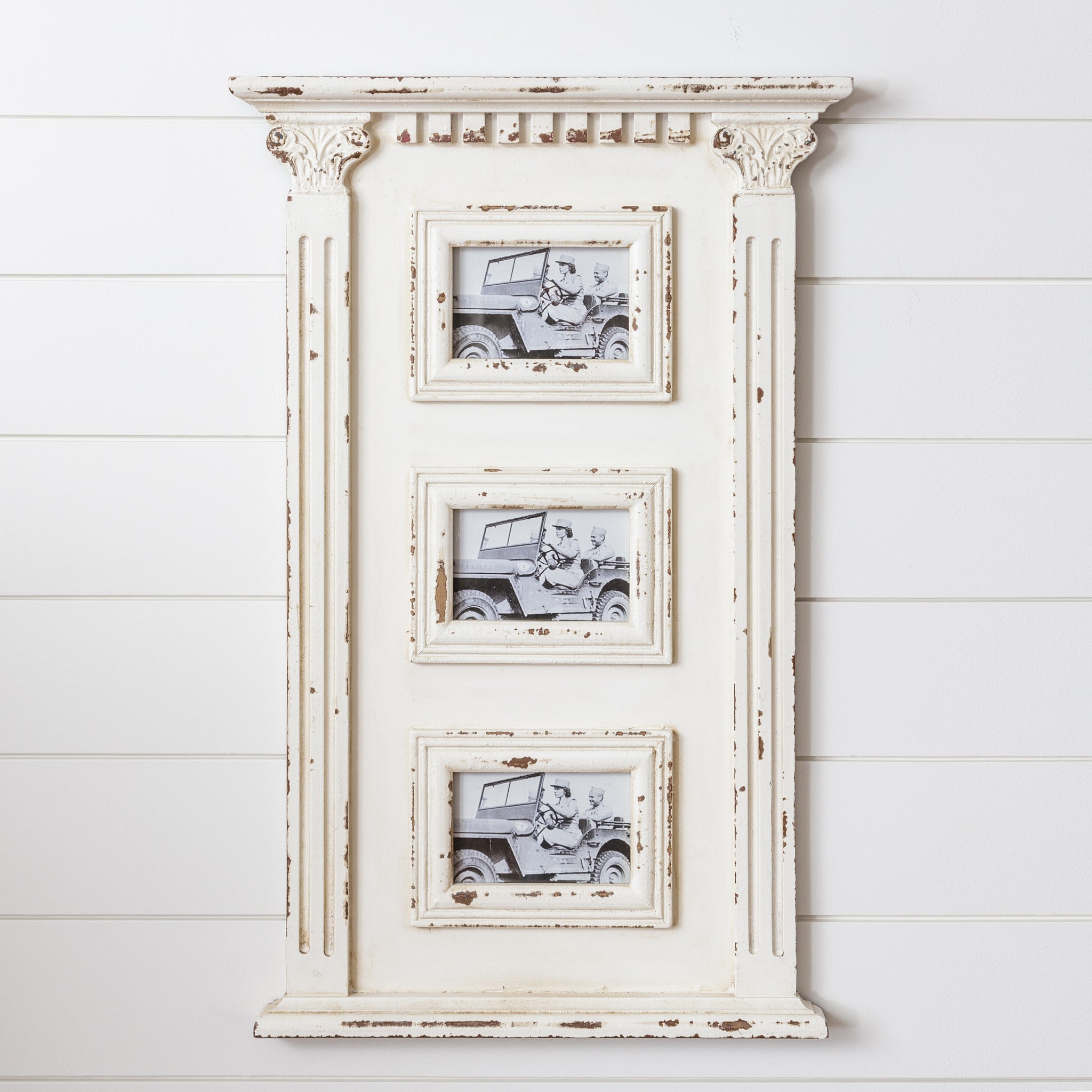 Distressed White Photo Frame