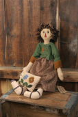 Darlin  Doll - Ruby  Flower Pillow  Fabric