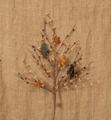 BRANCH - BURG & CREAM BERRIES; CROWS & RUSTY STARS