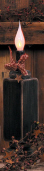 Electric Light  Antique Wooden - Med  Black