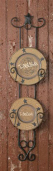 WROUGHT IRON FOLK STAR - WALL  2 PLATE HOLDER