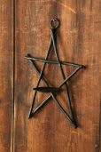 WROUGHT IRON CANDLE HOLDER - STAR  HANGING VOTIVE