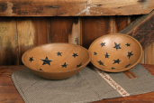 BOWL - STAR  WOOD  CARVED