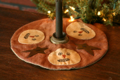 Tree Skirt - Snowman Heads, Stars