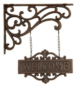 WELCOME SIGN - SCROLLED BRACKET