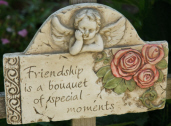 ANGEL PLAQUE - FRIENDSHIP IS A BOUQUET OF
