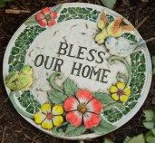 DECORATIVE GARDEN STONE - BLESS OUR HOME