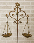 Garden Stake - Hanging  Double Birdfeeders