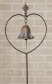 Garden Stake - Heart W/Bell