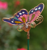 GARDEN STAKE - BUTTERFLY  BLUE
