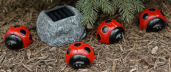 GARDEN LIGHTS - LADYBUGS  LED WHITE LIGHT  SOLAR