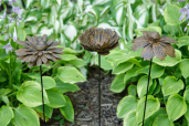 GARDEN STAKE - ASSORTED RUSTY FLOWERS