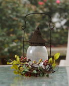 CANDLE HOLDER WITH HURRICANE GLASS