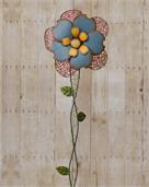 Garden Stake - Flower, Blue