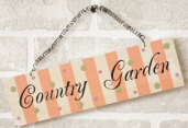 WOODEN SIGN - COUNTRY GARDEN