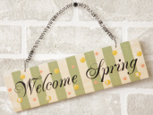 WOODEN SIGN - WELCOME SPRING