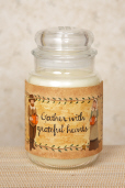 CANVAS CANDLE WRAPPER - GRATEFUL HEARTS
