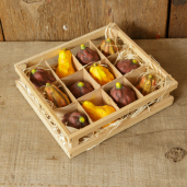 Mini Gourds In Wood Crate