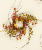 WREATH - BABY GRASS W/YELLOW AND RED BERRIES