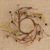 Wreath-Berries Fall Leaves