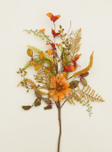 BRANCH-AUTUMN FLOWERS & BERRIES