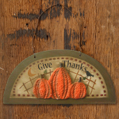 Wooden Sign - Pumpkins  Give Thanks