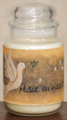 CANVAS CANDLE WRAPPER - PEACE ON EARTH