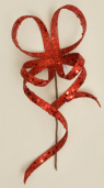 GLITTERED BOW  RED