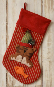 Christmas Pets - Stocking  Cat  Red