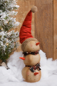 BURLAP BUDDLES - SNOWMAN HEAD STACK