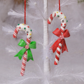 CANDY LANE-CANDY CANE ORNAMENTS