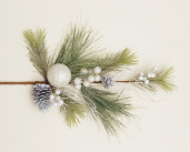 BRANCH-SNOWY PINE/NEEDLES