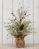 ICY TREE W/PINECONES & BERRIES