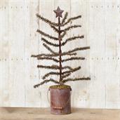 Antique Tree In Rusty Paint Can