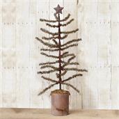 Antique Tree In Rusty Paint Can