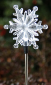 GARDEN STAKE - LED SNOWFLAKE  WHITE LIGHT  SOLAR