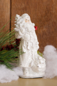 Santa with Toy Sack - Antiqued, Glittered