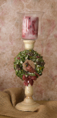 Candle Holder - Vintage, Glittered