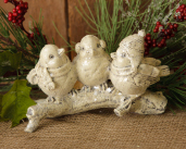 Birds Perched - Vintage, Glittered
