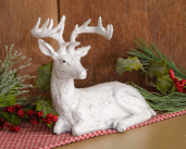 Deer Resting - Antiqued, Glittered