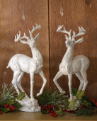 Deer - Buck, Antiqued, Glittered