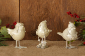 Bird - Ready for Winter, Vintage, Glittered