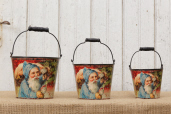 BUCKETS - VINTAGE SANTA