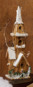 Snowy Village - Birdhouse W/ Snowy Rooftop