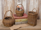 BASKET- SMALL SET: ROUND (2)  OVAL (1)