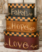 Nesting Boxes - Faith  Hope  Love