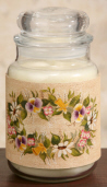 Canvas Candle Wrapper - Floral