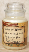 CANVAS CANDLE WRAPPER - WHAT WISDOM?